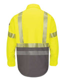 Bulwark Hi-Visibility Color Block Uniform Shirt - EXCEL FR® ComforTouch® - 7 oz. SLB4H