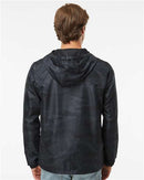 Independent Trading Co. Lightweight Windbreaker Full-Zip Jacket EXP54LWZ - Black Camo