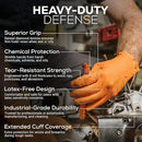 First Glove 8 Mil Heavy Duty Nitrile Gloves - Diamond Grip - Disposable Gloves for Mechanic, Automotive & Industrial Work