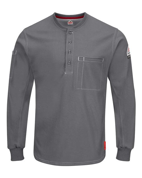 Bulwark iQ Series® Plus Long Sleeve Henley - Tall Sizes QT40T