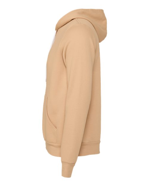 BELLA + CANVAS Sponge Fleece Full-Zip Hoodie 3739 - Heather Sand Dune