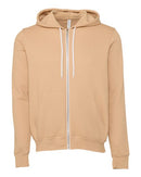 BELLA + CANVAS Sponge Fleece Full-Zip Hoodie 3739 - Heather Sand Dune