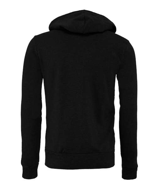 BELLA + CANVAS Sponge Fleece Full-Zip Hoodie 3739 - Black Heather