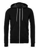 BELLA + CANVAS Sponge Fleece Full-Zip Hoodie 3739 - Black Heather
