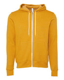 BELLA + CANVAS Sponge Fleece Full-Zip Hoodie 3739 - Heather Mustard