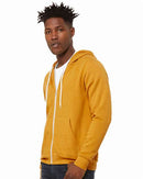 BELLA + CANVAS Sponge Fleece Full-Zip Hoodie 3739 - Heather Mustard