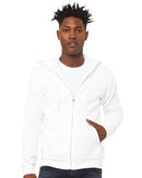 BELLA + CANVAS Sponge Fleece Full-Zip Hoodie 3739 - DTG White