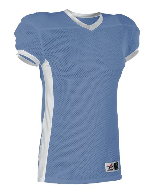 Alleson Athletic Youth Football Jersey 750EY - Columbia Blue/ White