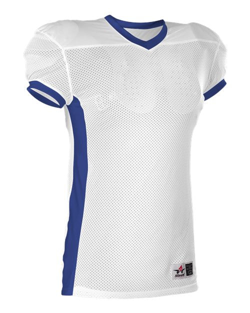 Alleson Athletic Youth Football Jersey 750EY - White/ Royal