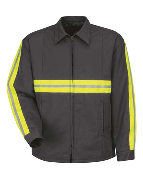 Red Kap Enhanced Visibility Perma-Lined Panel Jacket - Tall Sizes JT50ENT
