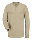 Bulwark Long Sleeve Tagless Henley Shirt - Tall Sizes SEL2T