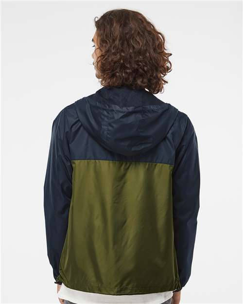 Independent Trading Co. Lightweight Windbreaker Full-Zip Jacket EXP54LWZ - Classic Navy/ Army