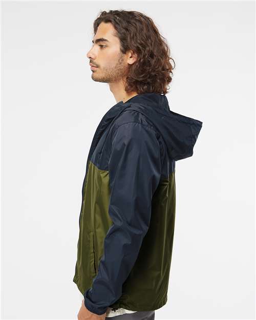 Independent Trading Co. Lightweight Windbreaker Full-Zip Jacket EXP54LWZ - Classic Navy/ Army