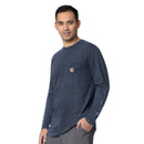 Men's Crew Neck Long Sleeve Pocket Tee. Live Chat for Bulk Discounts