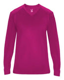 Badger Ultimate SoftLock™ Women's V-Neck Long Sleeve T-Shirt 4064