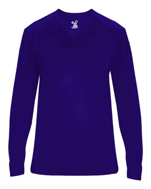 Badger Ultimate SoftLock™ Women's V-Neck Long Sleeve T-Shirt 4064