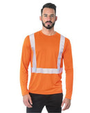 Bayside USA-Made Hi-Visibility Long Sleeve Performance T-Shirt - Segmented Tape 3740