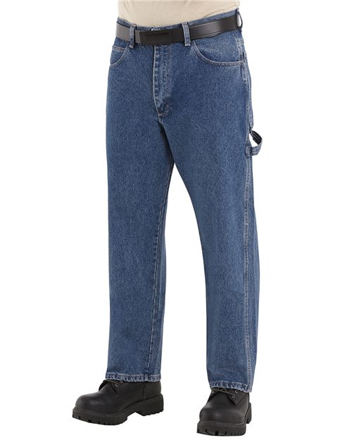 Bulwark Flame Resistant Pre-Washed Denim Dungaree - Extended Sizes PEJ8EXT