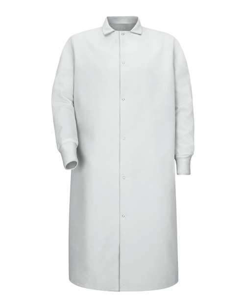 Red Kap Gripper-Front Pocketless Butcher Coat With Knit Cuffs KS60