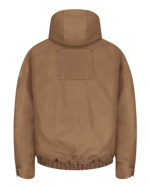 Bulwark Brown Duck Hooded Jacket - EXCEL FR® ComforTouch® - Tall Sizes JLH4T