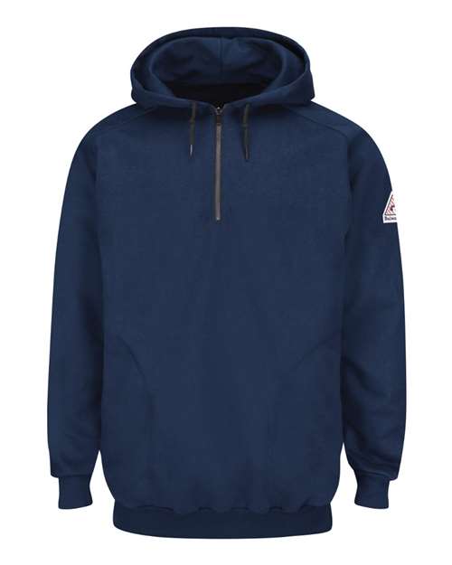 Bulwark Pullover Hooded Fleece Sweatshirt Quarter-Zip - Tall Sizes SEH8T