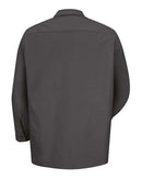 Red Kap Industrial Long Sleeve Work Shirt - Tall Sizes SP14T - Charcoal