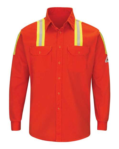 Bulwark Enhanced Visibility Long Sleeve Uniform Shirt - Tall Sizes SLATORT