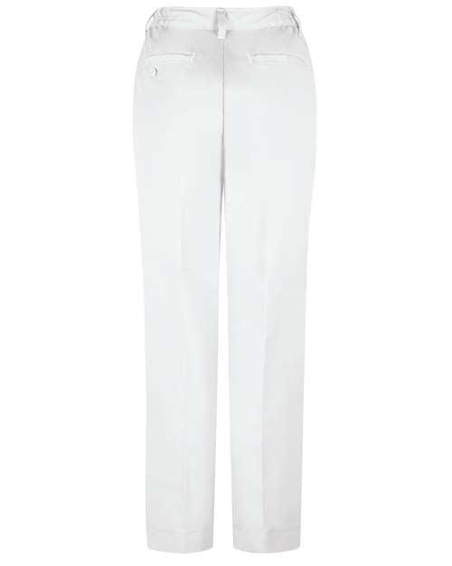Red Kap Women's Elastic Insert Work Pants PT61 - White - Unhemmed