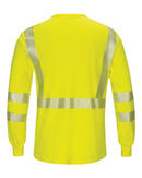 Bulwark Hi-Visibility Lightweight Long Sleeve T-Shirt - Tall Sizes SMK8T