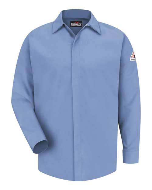 Bulwark Concealed-Gripper Pocketless Long Sleeve Shirt - CoolTouch® 2 - Tall Sizes SMS2T
