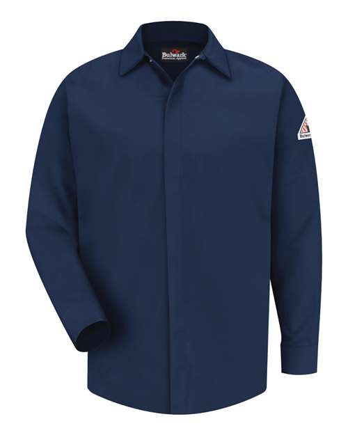 Bulwark Concealed-Gripper Pocketless Long Sleeve Shirt - CoolTouch® 2 - Tall Sizes SMS2T