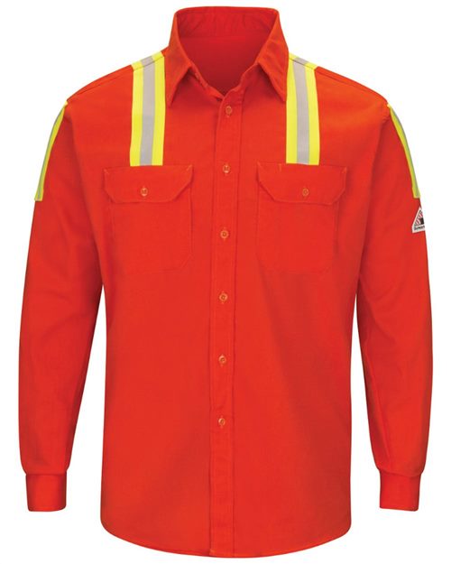 Bulwark Enhanced Visibility Long Sleeve Uniform Shirt - Tall Sizes SLATORT