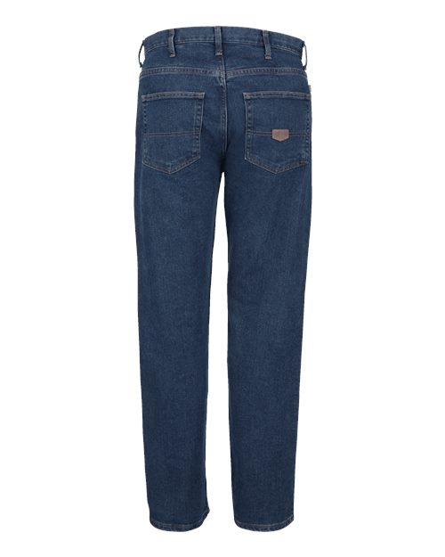 Red Kap Dura-Kap Flex Work Jeans PD90 - Medium Wash - Unhemmed