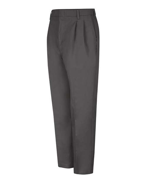 Red Kap Pleated Twill Slacks PT38 - Charcoal - 31I