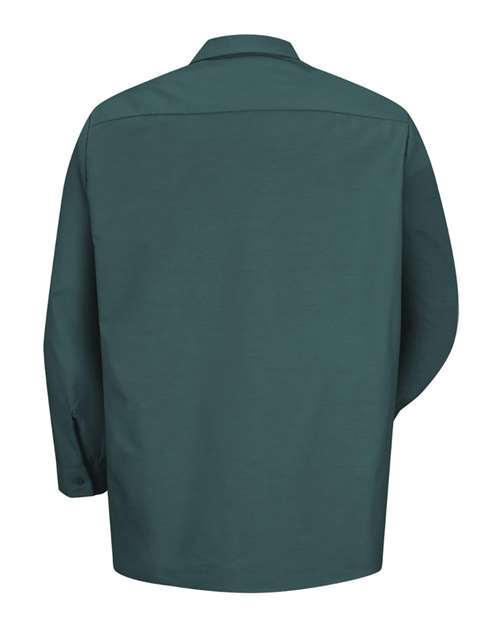 Red Kap Industrial Long Sleeve Work Shirt - Tall Sizes SP14T - Spruce Green