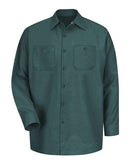 Red Kap Industrial Long Sleeve Work Shirt - Tall Sizes SP14T - Spruce Green