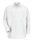 Red Kap Industrial Long Sleeve Work Shirt - Tall Sizes SP14T - White