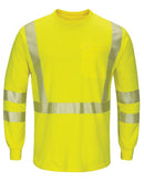 Bulwark Hi-Visibility Lightweight Long Sleeve T-Shirt - Tall Sizes SMK8T