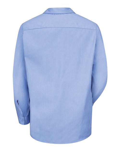 Red Kap Industrial Long Sleeve Work Shirt - Tall Sizes SP14T - ML-Medium Blue/ Light Blue