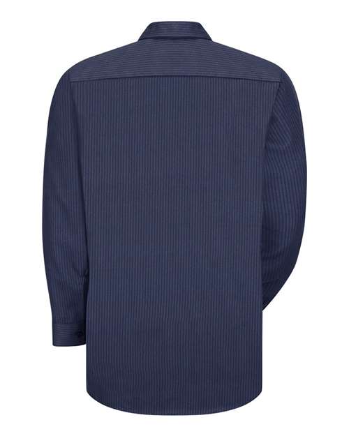 Red Kap Industrial Long Sleeve Work Shirt - Tall Sizes SP14T - NL-Navy/ Light Blue