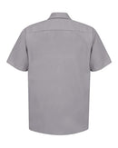 Red Kap Industrial Short Sleeve Work Shirt - Tall Sizes SP24T - Silver Grey