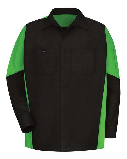 Red Kap Long Sleeve Automotive Crew Shirt - Tall Sizes SY10T