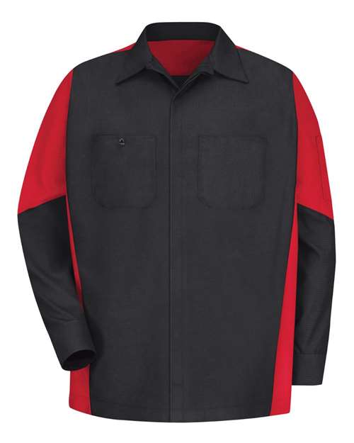Red Kap Long Sleeve Automotive Crew Shirt - Tall Sizes SY10T