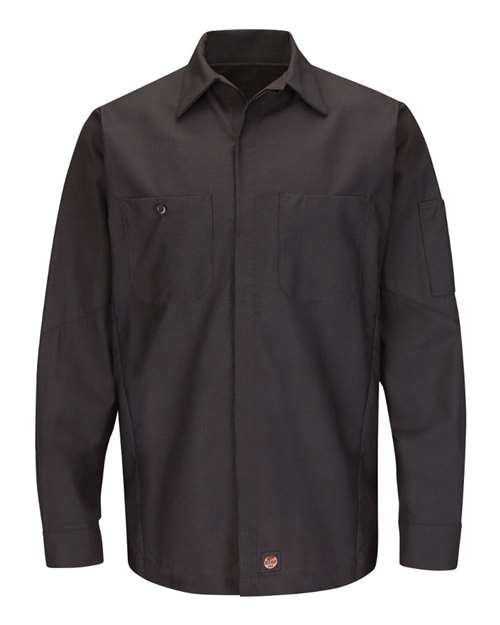 Red Kap Long Sleeve Automotive Crew Shirt - Tall Sizes SY10T