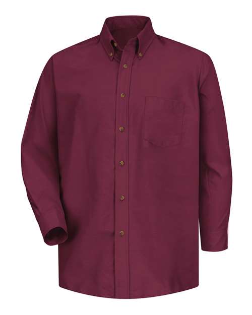 Red Kap Poplin Dress Shirt SP90 - Burgundy - Sleeve 32/33