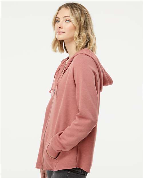 Independent Trading Co. Women's California Wave Wash Full-Zip Hooded Sweatshirt PRM2500Z