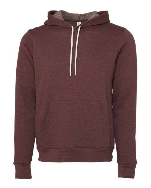 BELLA + CANVAS Sponge Fleece Hoodie 3719 - Heather Maroon