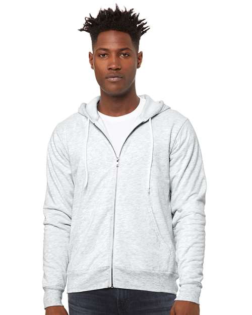 BELLA + CANVAS Sponge Fleece Full-Zip Hoodie 3739 - Ash