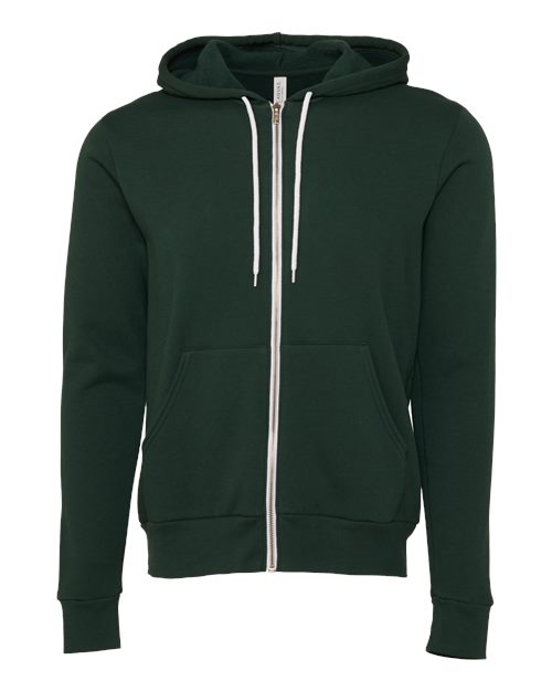 BELLA + CANVAS Sponge Fleece Full-Zip Hoodie 3739 - Forest