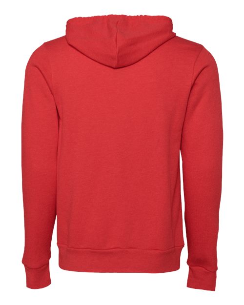 BELLA + CANVAS Sponge Fleece Full-Zip Hoodie 3739 - Heather Red